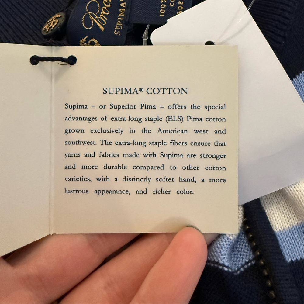 BROOKS BROTHERS NWT Supima Cotton Collection quarter zip pullover size XL - Picture 5 of 5